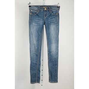 Don't You Dare Skinny Jeans Women 27 Blue Studded Back Pocket DY17615-AU